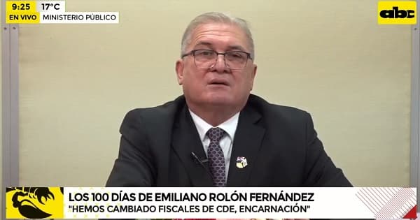 Emiliano Rolón informa sobre sus primeros 100 días como fiscal general