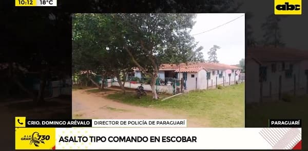 Reportan asalto tipo comando en casa de un concejal de Paraguarí