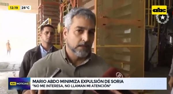 “No nos podemos detener en pequeñeces”, dice Abdo sobre expulsión de Soria