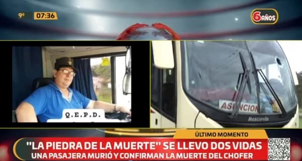 Confirman muerte del chofer de bus alcanzado por una piedra