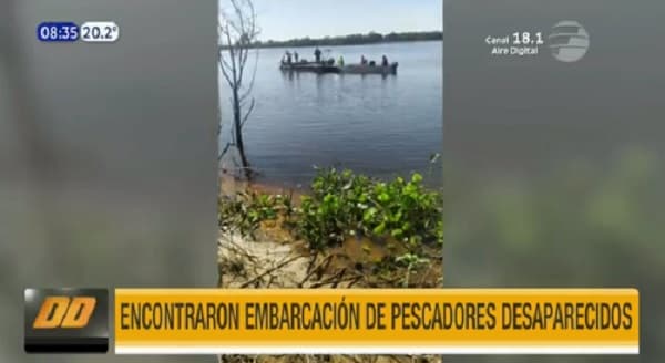 Hallan embarcación de pescadores desaparecidos en el río Paraguay