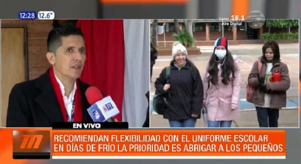 MEC pide flexibilidad en uso de uniformes a instituciones ante bajas temperaturas
