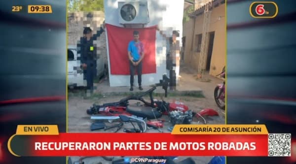 Detienen a “robamotos” y recuperan partes de algunos biciclos