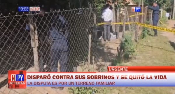 Hombre balea a sus sobrinos y luego se autoelimina en Yaguarón