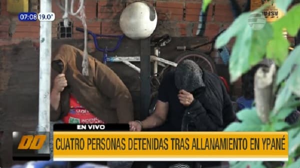 Detienen a cuatro personas tras allanamiento en Ypané