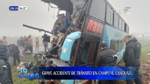 Reportan dos muertos en grave accidente en Caaguazú