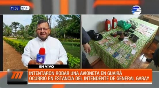 Delincuentes intentan robar avioneta de intendente de General Garay