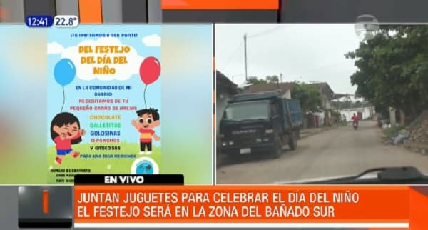 Jóvenes apelan a la solidaridad para celebrar el Día del Niño en el Bañado Sur