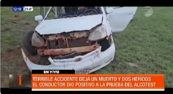 Aparatoso choque deja como saldo un muerto y dos heridos en Quiindy