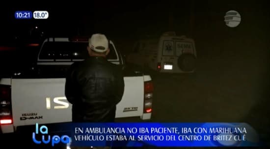Interceptan ambulancia que trasladaba marihuana en Canindeyú