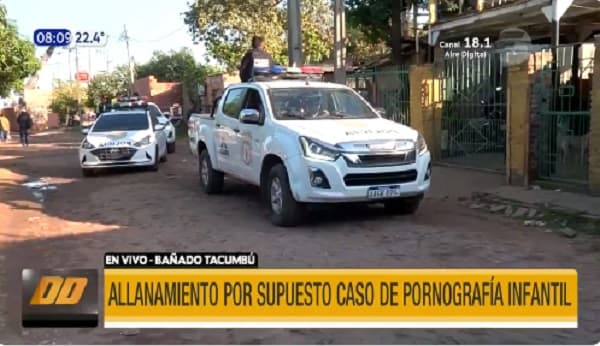 Detienen a un hombre por un caso de pornografía infantil en el Bañado Tacumbú