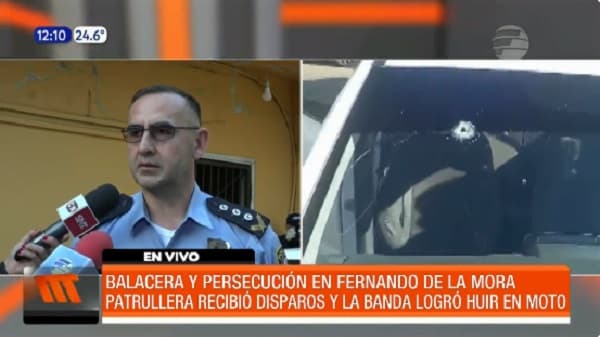 Reportan persecución y balacera en Fernando de la Mora