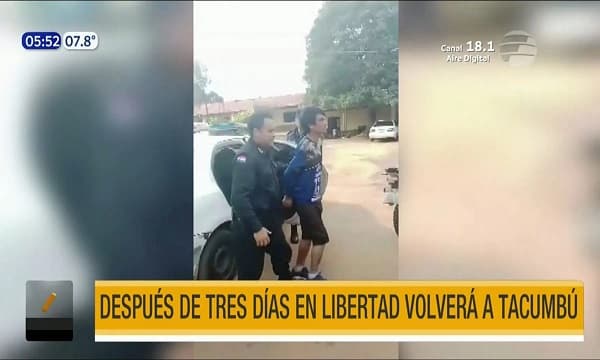 Fabián’i es liberado y detenido en 72 horas por robo
