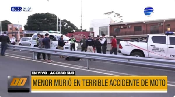 Menor de edad muere en accidente de moto en el túnel de Tres Bocas