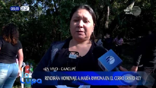Allegados a María Ramona realizan procesión en el cerro Cristo Rey