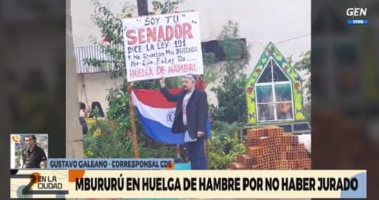 Mbururu realiza huelga de hambre en la cárcel y busca jurar como senador