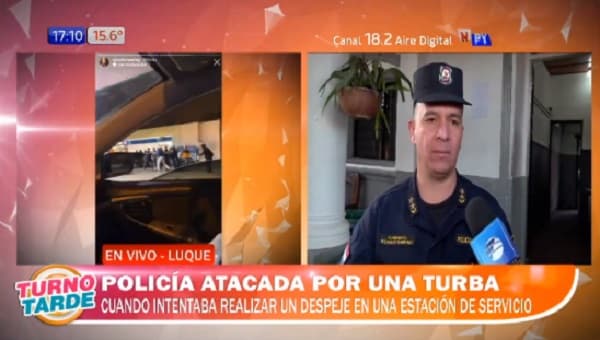 Dos policías resultan heridos durante intervención en estación de servicio