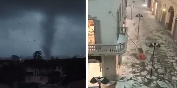 Granizo y lluvias causan estragos en Italia