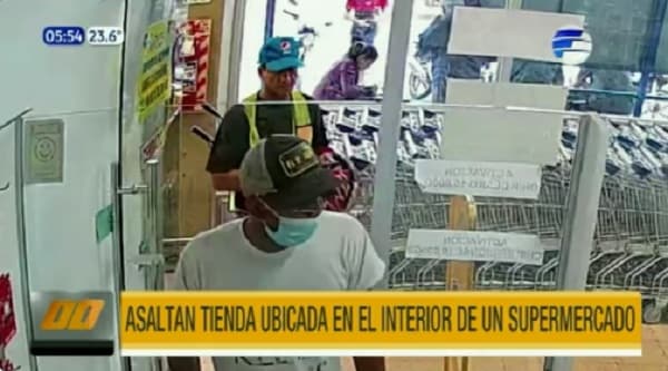 Asaltan tienda en supermercado de Ñemby disfrazados de clientes
