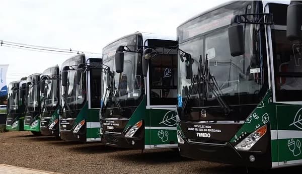 Ciudad del Este estrena buses eléctricos de forma gratuita