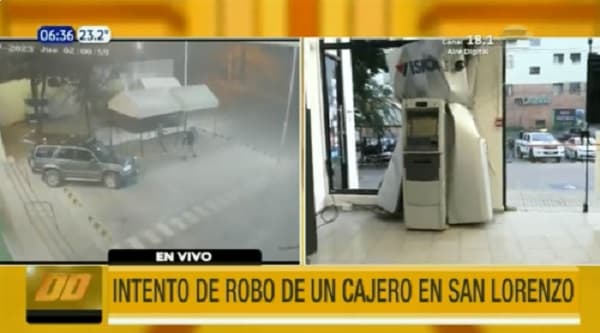 Reportan un fallido robo de cajero en San Lorenzo