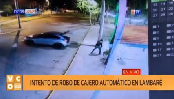 Intentan robar un cajero automático en Lambaré