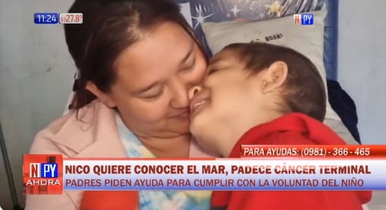 Niño con cáncer terminal sueña con conocer el mar y piden ayuda
