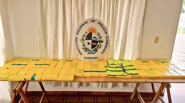 Detienen a pareja de paraguayos con cocaína en Uruguay