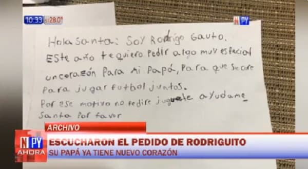 Realizan exitoso trasplante al padre del niño que pidió un corazón a Papá Noel