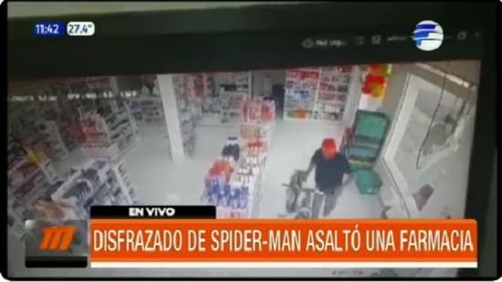 “Spider Asaltante” roba bicicleta de farmacia de PJC