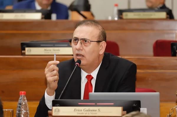 Bancada cartista se abstiene de discutir caso del senador Erico Galeano tras acusación fiscal