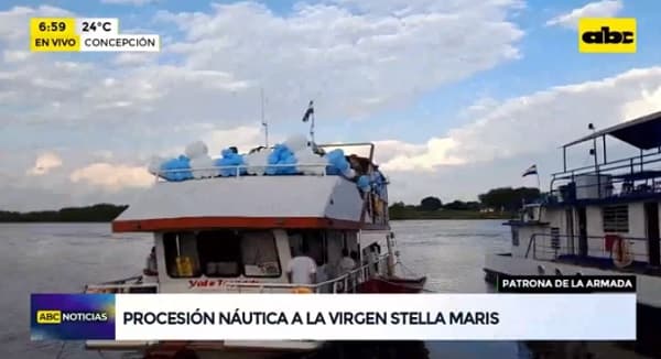 Procesión náutica en honor a Stella Maris, protectora de la Armada