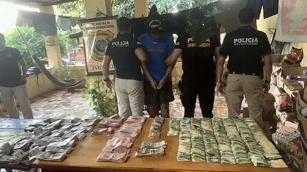 Policía detiene a sospechoso con bolsa de Prosegur y G. 90 millones
