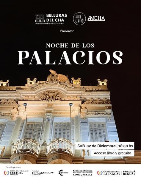Asunción se ilumina con la ‘Noche de los Palacios’ en diciembre