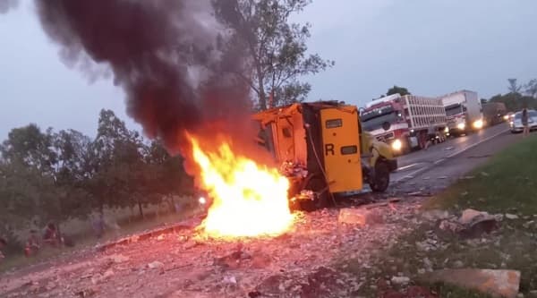 Asalto explosivo a transportador de caudales en General Delgado, Itapúa