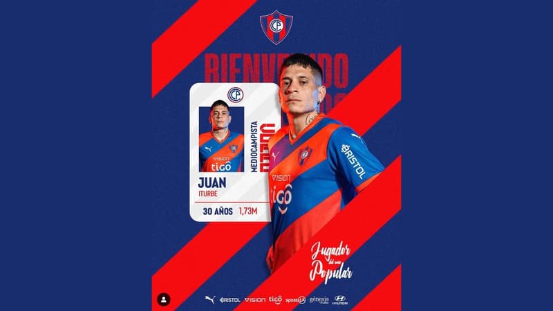 Iturbe refuerza a Cerro Porteño: Vuelve tras 12 años