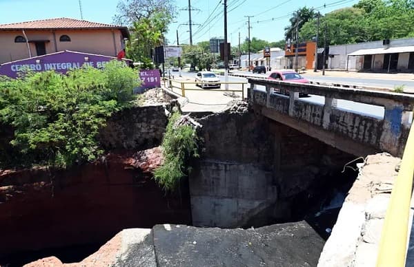 Obras en puente de Lambaré se posponen por lluvia