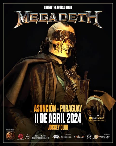 Megadeth regresa a Paraguay con gira de su álbum “The Sick, The Dying… And The Dead”