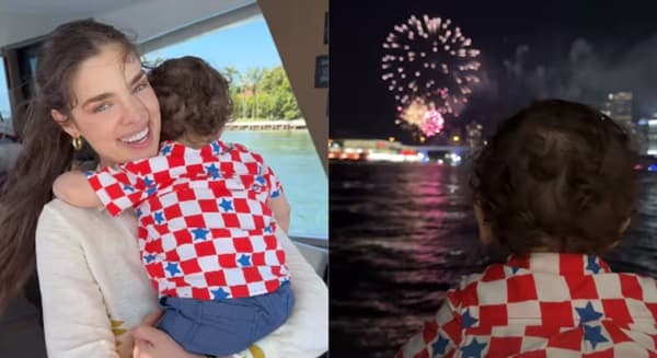 Nadia Ferreira y su hijo celebran independencia de EE.UU.