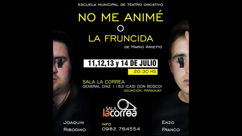 No me animé o la fruncida: Comedia cordobesa llega a Asunción