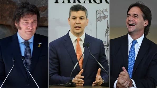 Milei se reúne con Lacalle y Peña tras tensiones en Mercosur