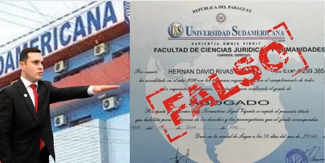 Hernán Rivas comparece por presunto uso de título falso de abogado