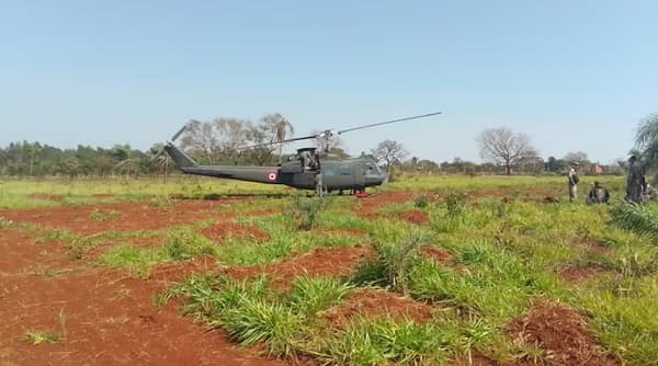 Helicóptero de Senad aterriza de emergencia en Pedro Juan