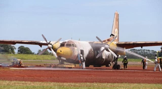 Simulacro de accidente aéreo en el aeropuerto Silvio Pettirossi