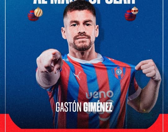 Gastón Giménez: segundo refuerzo de Cerro Porteño para la temporada 2025
