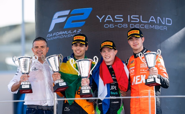 Joshua Duerksen conquista la Feature Race de F2 en Abu Dhabi