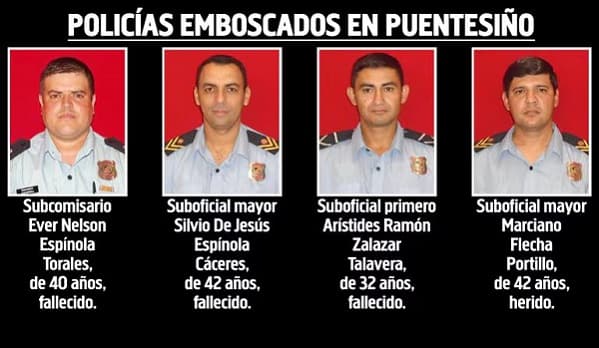 Masacre de policías: Tribunal absuelve a los cuatro acusados