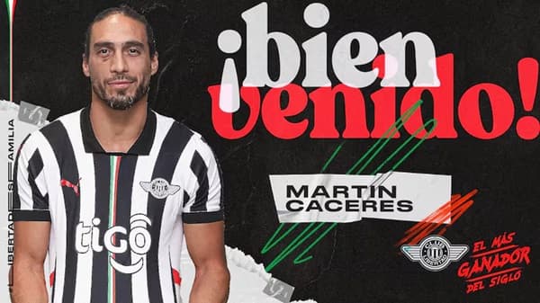 Libertad ficha al tetramundialista Martín Cáceres y va por Lodeiro