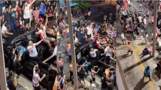 Incidente durante festejos albirrojos frente al Panteón