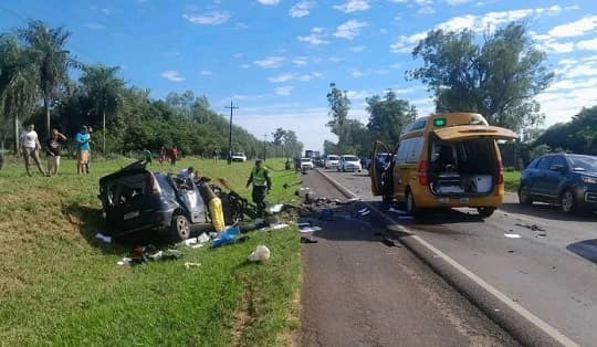 Dos fallecidos en choque múltiple en Misiones